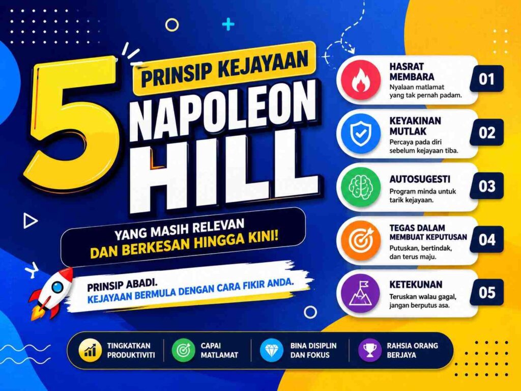 5 Prinsip Kejayaan Napoleon Hill Yang Masih Relevan Pada Era AI